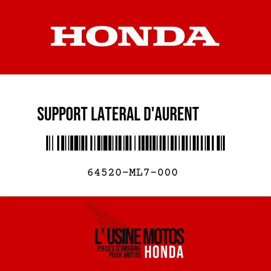 image de 64520-ML7-000 SUPPORT LATERAL D'AURENT      SUPERIEUR D