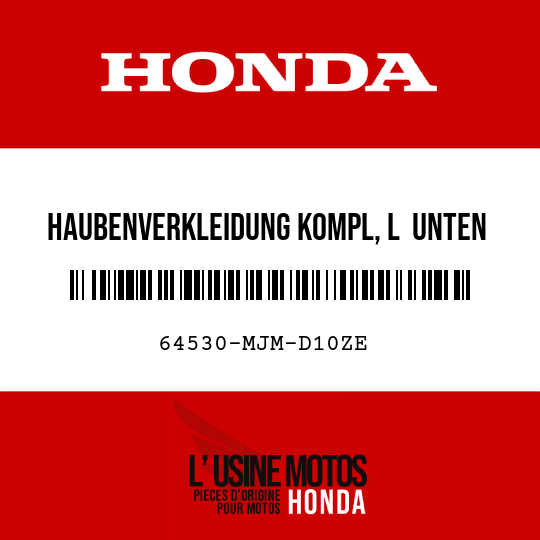 image de 64530-MJM-D10ZE HAUBENVERKLEIDUNG KOMPL, L  UNTEN NHA30M (NHA30M DIGITAL, SILBER-METALLIC)