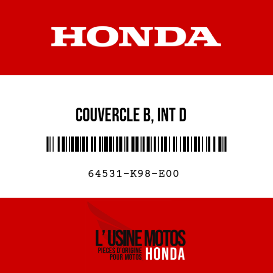 image de 64531-K98-E00 COUVERCLE B, INT D