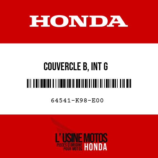 image de 64541-K98-E00 COUVERCLE B, INT G