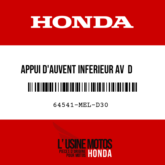 image de 64541-MEL-D30 APPUI D'AUVENT INFERIEUR AV  D