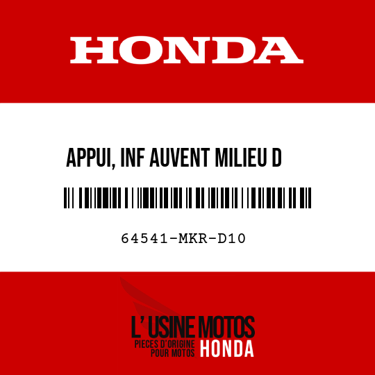 image de 64541-MKR-D10 APPUI, INF AUVENT MILIEU D