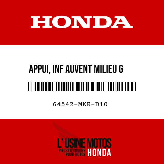 image de 64542-MKR-D10 APPUI, INF AUVENT MILIEU G
