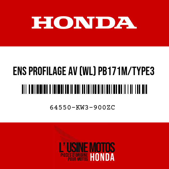 image de 64550-KW3-900ZC ENS PROFILAGE AV (WL) PB171M/TYPE3 