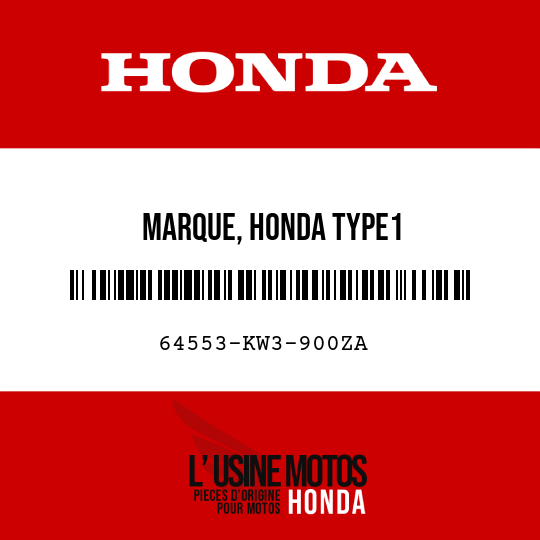 image de 64553-KW3-900ZA MARQUE, HONDA TYPE1