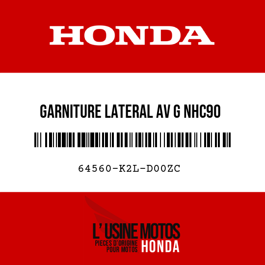 image de 64560-K2L-D00ZC GARNITURE LATERAL AV G NHC90