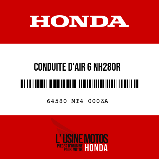 image de 64580-MT4-000ZA CONDUITE D'AIR G NH280R 