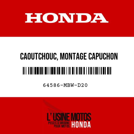 image de 64586-MBW-D20 CAOUTCHOUC, MONTAGE CAPUCHON CONDUIT D'AIR