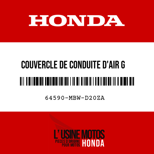 image de 64590-MBW-D20ZA COUVERCLE DE CONDUITE D'AIR G NH430R 
