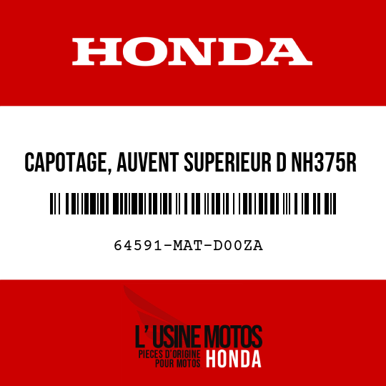 image de 64591-MAT-D00ZA CAPOTAGE, AUVENT SUPERIEUR D NH375R 