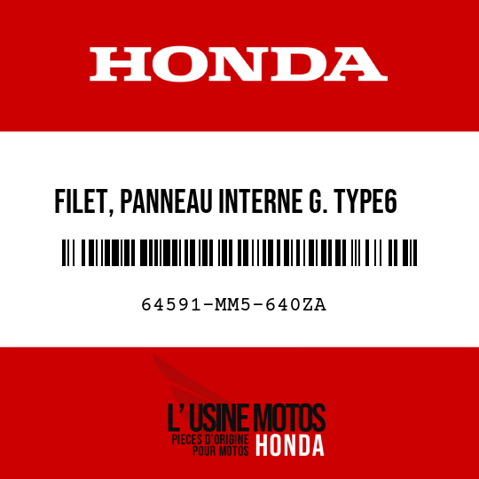 image de 64591-MM5-640ZA FILET, PANNEAU INTERNE G. TYPE6 