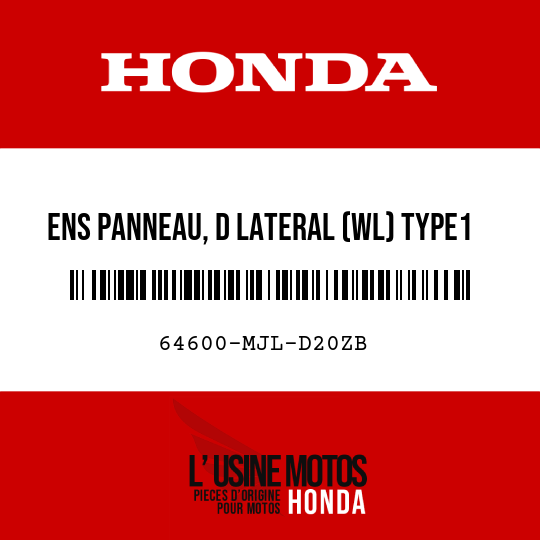 image de 64600-MJL-D20ZB ENS PANNEAU, D LATERAL (WL) TYPE1