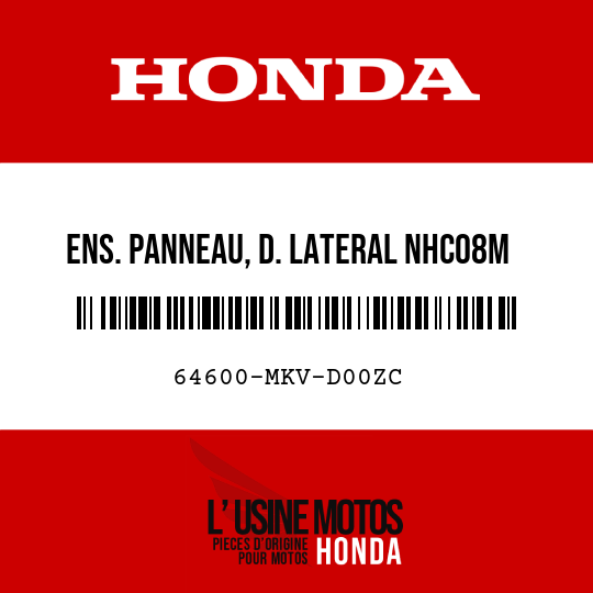 image de 64600-MKV-D00ZC ENS. PANNEAU, D. LATERAL NHC08M