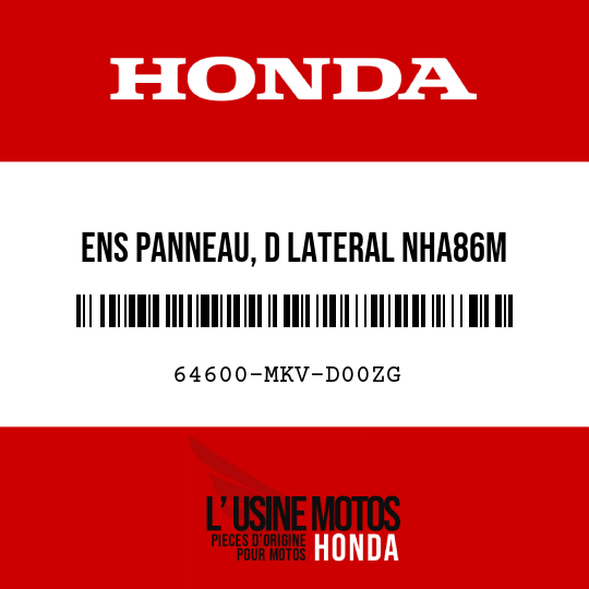 image de 64600-MKV-D00ZG ENS PANNEAU, D LATERAL NHA86M