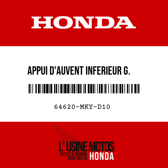 image de 64620-MKY-D10 APPUI D'AUVENT INFERIEUR G.