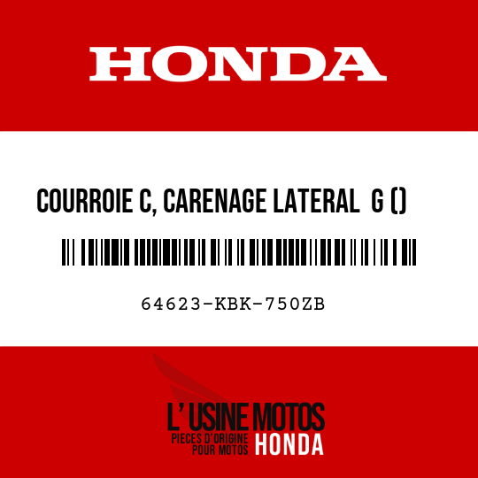 image de 64623-KBK-750ZB COURROIE C, CARENAGE LATERAL  G () TYPE5