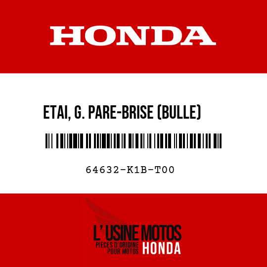 image de 64632-K1B-T00 ETAI, G. PARE-BRISE (BULLE)