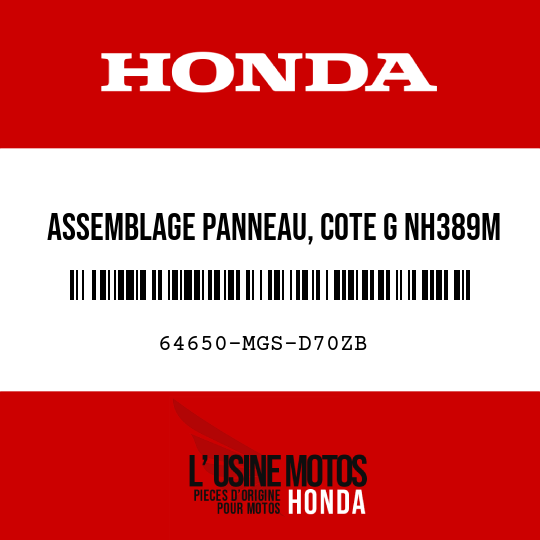 image de 64650-MGS-D70ZB ASSEMBLAGE PANNEAU, COTE G NH389M