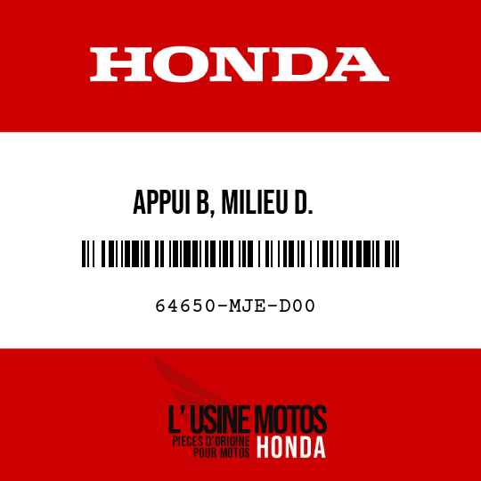 image de 64650-MJE-D00 APPUI B, MILIEU D.