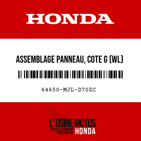 image de 64650-MJL-D70ZC ASSEMBLAGE PANNEAU, COTE G (WL) NHB38M