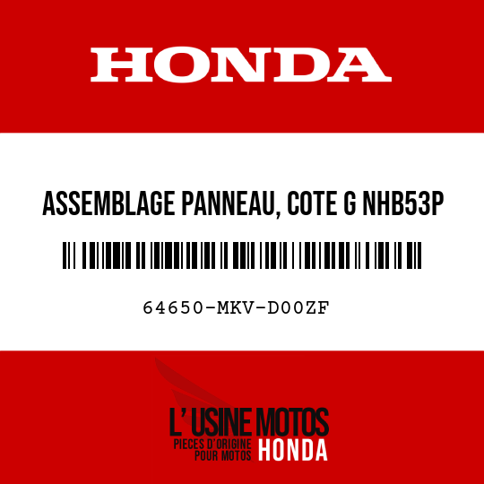 image de 64650-MKV-D00ZF ASSEMBLAGE PANNEAU, COTE G NHB53P