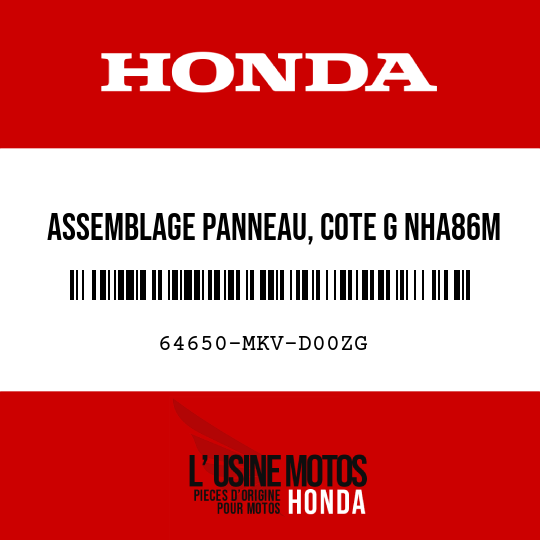 image de 64650-MKV-D00ZG ASSEMBLAGE PANNEAU, COTE G NHA86M