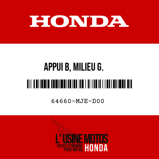 image de 64660-MJE-D00 APPUI B, MILIEU G.