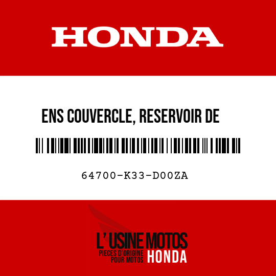 image de 64700-K33-D00ZA ENS COUVERCLE, RESERVOIR DE  CARBURANT R263