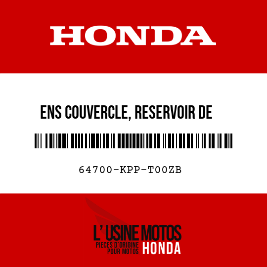 image de 64700-KPP-T00ZB ENS COUVERCLE, RESERVOIR DE  CARBURANT NH196