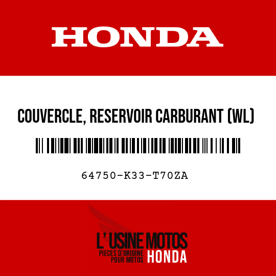 image de 64750-K33-T70ZA COUVERCLE, RESERVOIR CARBURANT (WL) TYPE1