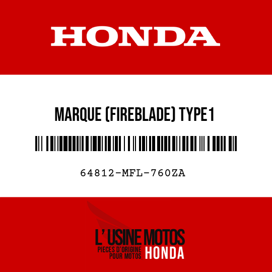 image de 64812-MFL-760ZA MARQUE (FIREBLADE) TYPE1