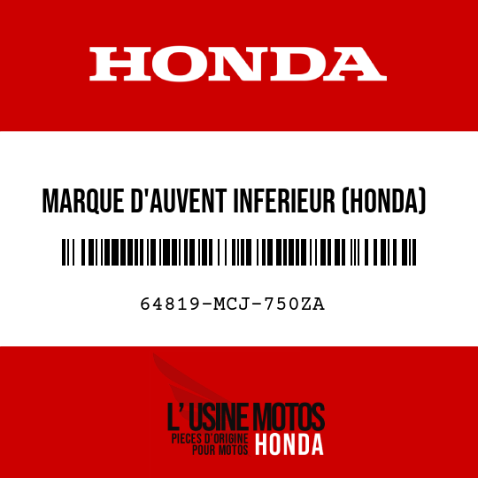 image de 64819-MCJ-750ZA MARQUE D'AUVENT INFERIEUR (HONDA) TYPE1