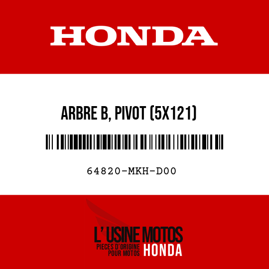 image de 64820-MKH-D00 ARBRE B, PIVOT (5X121)