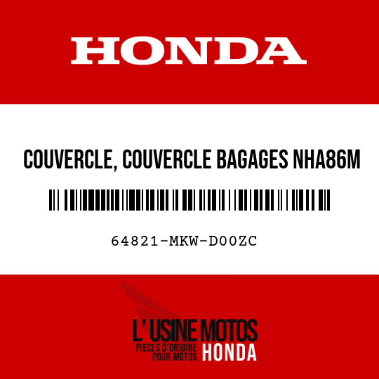 image de 64821-MKW-D00ZC COUVERCLE, COUVERCLE BAGAGES NHA86M