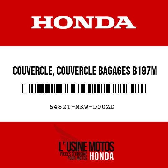 image de 64821-MKW-D00ZD COUVERCLE, COUVERCLE BAGAGES B197M