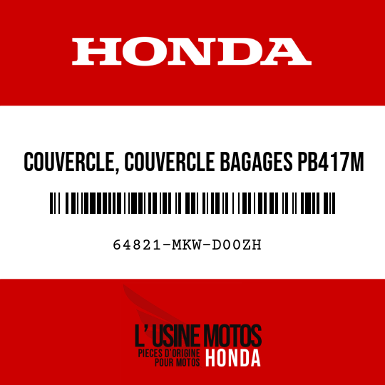 image de 64821-MKW-D00ZH COUVERCLE, COUVERCLE BAGAGES PB417M