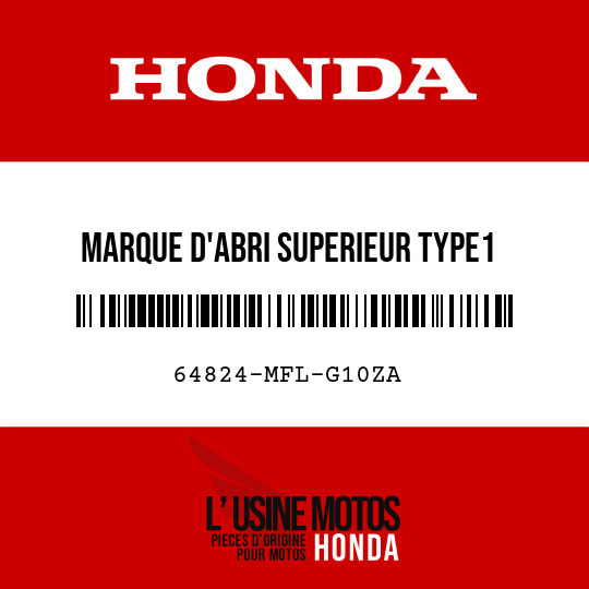 image de 64824-MFL-G10ZA MARQUE D'ABRI SUPERIEUR TYPE1
