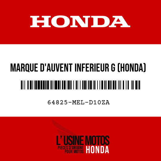 image de 64825-MEL-D10ZA MARQUE D'AUVENT INFERIEUR G (HONDA) TYPE1
