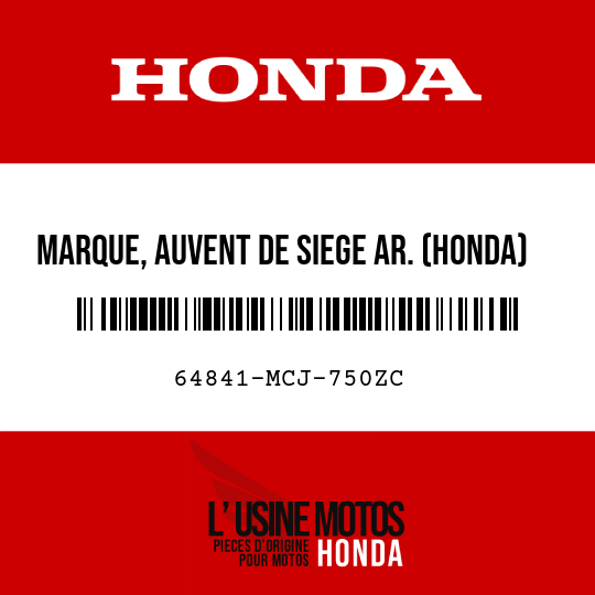 image de 64841-MCJ-750ZC MARQUE, AUVENT DE SIEGE AR. (HONDA) TYPE3 