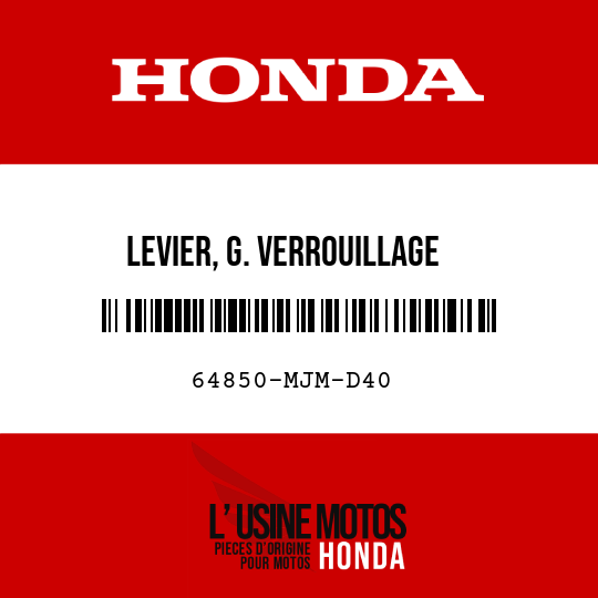image de 64850-MJM-D40 LEVIER, G. VERROUILLAGE