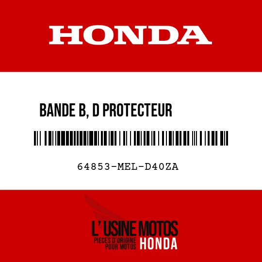 image de 64853-MEL-D40ZA BANDE B, D PROTECTEUR        SUPERIEUR () TYPE1