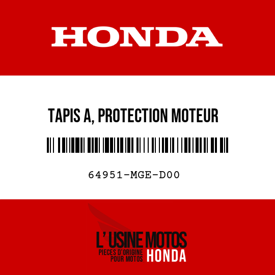 image de 64951-MGE-D00 TAPIS A, PROTECTION MOTEUR