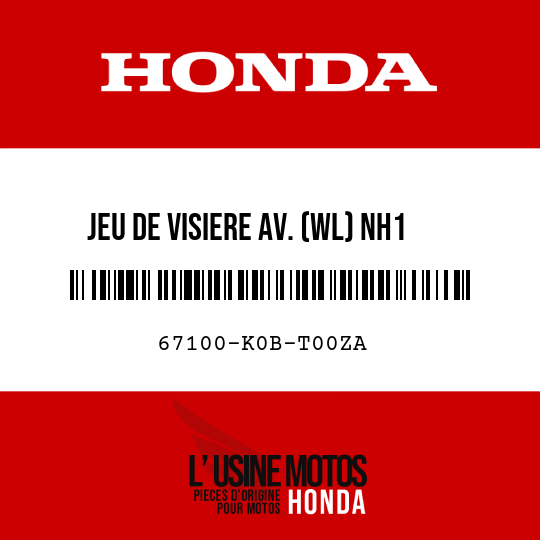 image de 67100-K0B-T00ZA JEU DE VISIERE AV. (WL) NH1