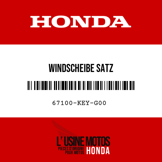 image de 67100-KEY-G00 WINDSCHEIBE SATZ