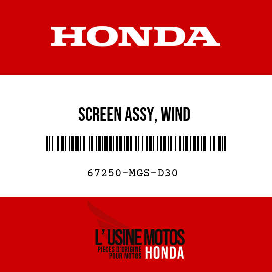 image de 67250-MGS-D30 SCREEN ASSY, WIND