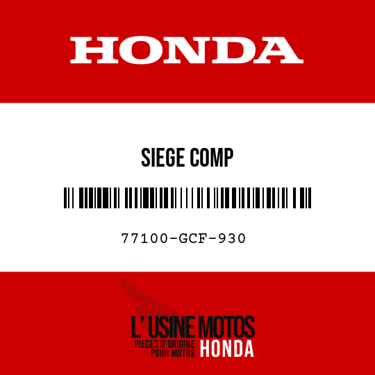 image de 77100-GCF-930 SIEGE COMP