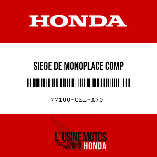 image de 77100-GEL-A70 SIEGE DE MONOPLACE COMP
