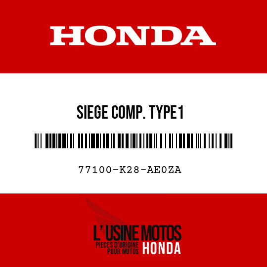 image de 77100-K28-AE0ZA SIEGE COMP. TYPE1