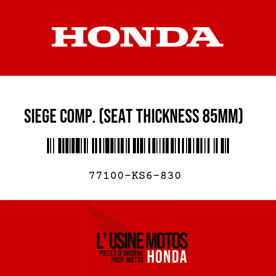 image de 77100-KS6-830 SIEGE COMP. (SEAT THICKNESS 85MM)