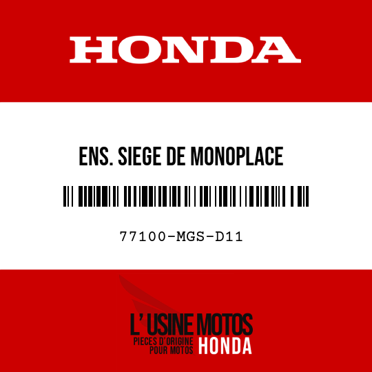 image de 77100-MGS-D11 ENS. SIEGE DE MONOPLACE